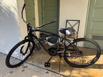 Classic All-Black Beach Cruiser Bicycle