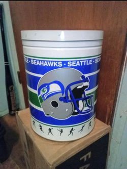Vintage Seattle Seahawks Popcorn Tin