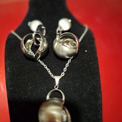 Silver Plated Necklace Set 