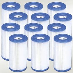 11 Pack Type A or C Pool Filter Cartridge Compatible with Intex