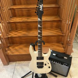 Ibanez Gio Guitar W/ Fender Amp