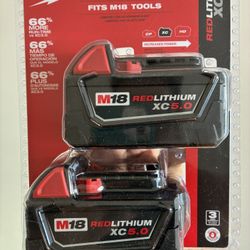 Milwaukee XC 5.0 Red Lithium Batteries
