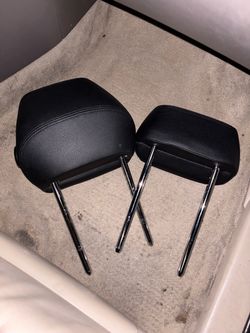Black Leather Car Headrests – Set of 5