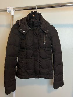 Abercrombie & Fitch Dark Brown Puffer Jacket Size XS