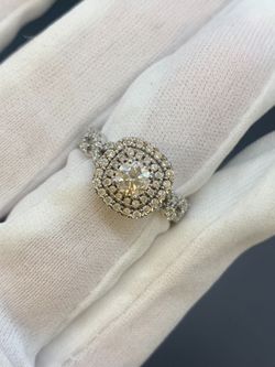 White gold LAB grown diamond ring #33952
