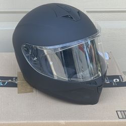 Brand New Matte Black Motorcycle Helmet For 80