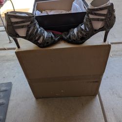 Shark Grey And Black Shoes 