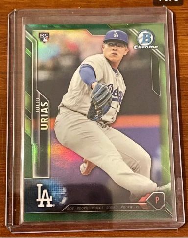 2016 Bowman Chrome Green Refractor #60 JULIO URIAS Rookie /99 | Dodgers SP RC