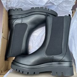 NEW - Shoedazzle Candide Black Caviar Booties - 8.5  