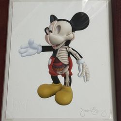 Disney Mickey Mouse Jason Freeny Dissected Print Signed 