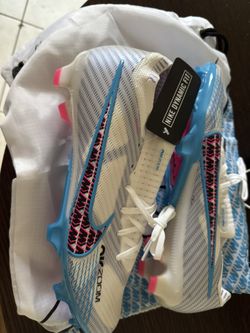 New nike air zoom mercurial dynamic fit size 10 white pink blue