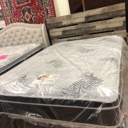 New Queen Size Bed With Mattress And Box Spring Included 