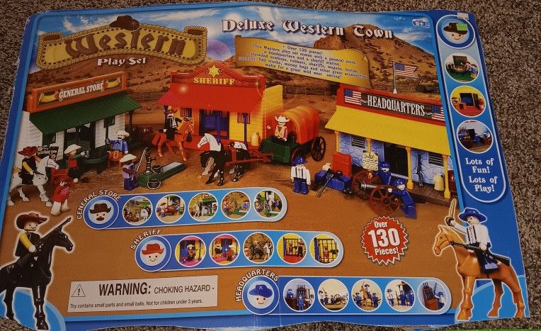PlayMobil Deluxe Western Town playset 1974