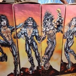 Complete Set  4 Box of 24-Inch KISS "Love Gun" Limited Edition Action Figures