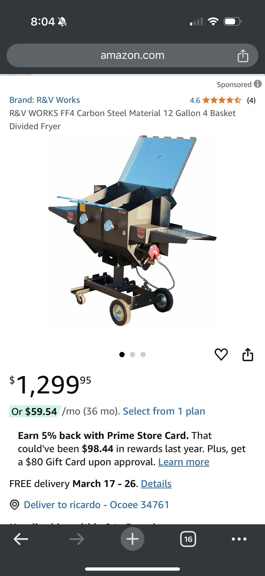 Cajun Deep Fryer. No Baskets