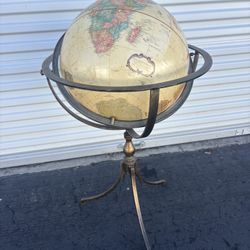 Globe On Metal Stand