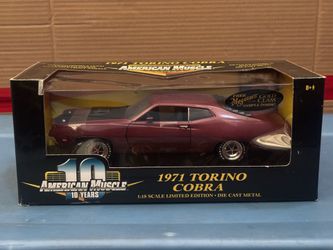 American Muscle 1971 Ford Torino Cobra Burgundy  1/18 Scale DIE CAST