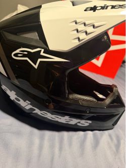 Alpinestars SM3 Radium Gloss Black White Gray Helmet