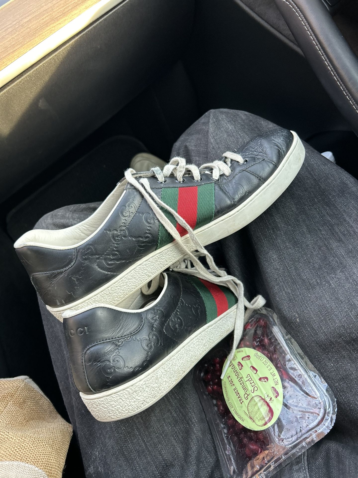 Gucci Ace Signature Black Leather