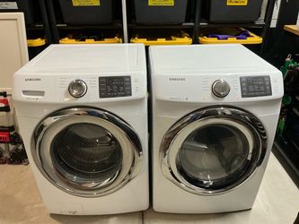 Samsung front loading washer & gas dryer set