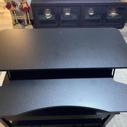 Black Manual Desk Riser