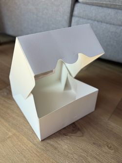 White Cardboard Box with Window Lid