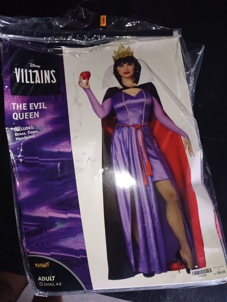 Evil Queen Halloween Costume Adult Size Small 4-6
