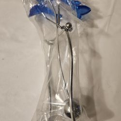 2 Pairs Of Glass & Metal Dolphins Pendulum - Desk Accessory