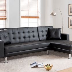 Black Sectional Sofa Bed 👍FREE FINANCING AVAILABLE❗NO CREDIT CHECK❗ 