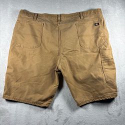 Dickies Carpenter Shorts Men's 46 Tan Duck Canvas Big Tall Workwear Utility#2507
