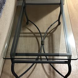Glass coffee table