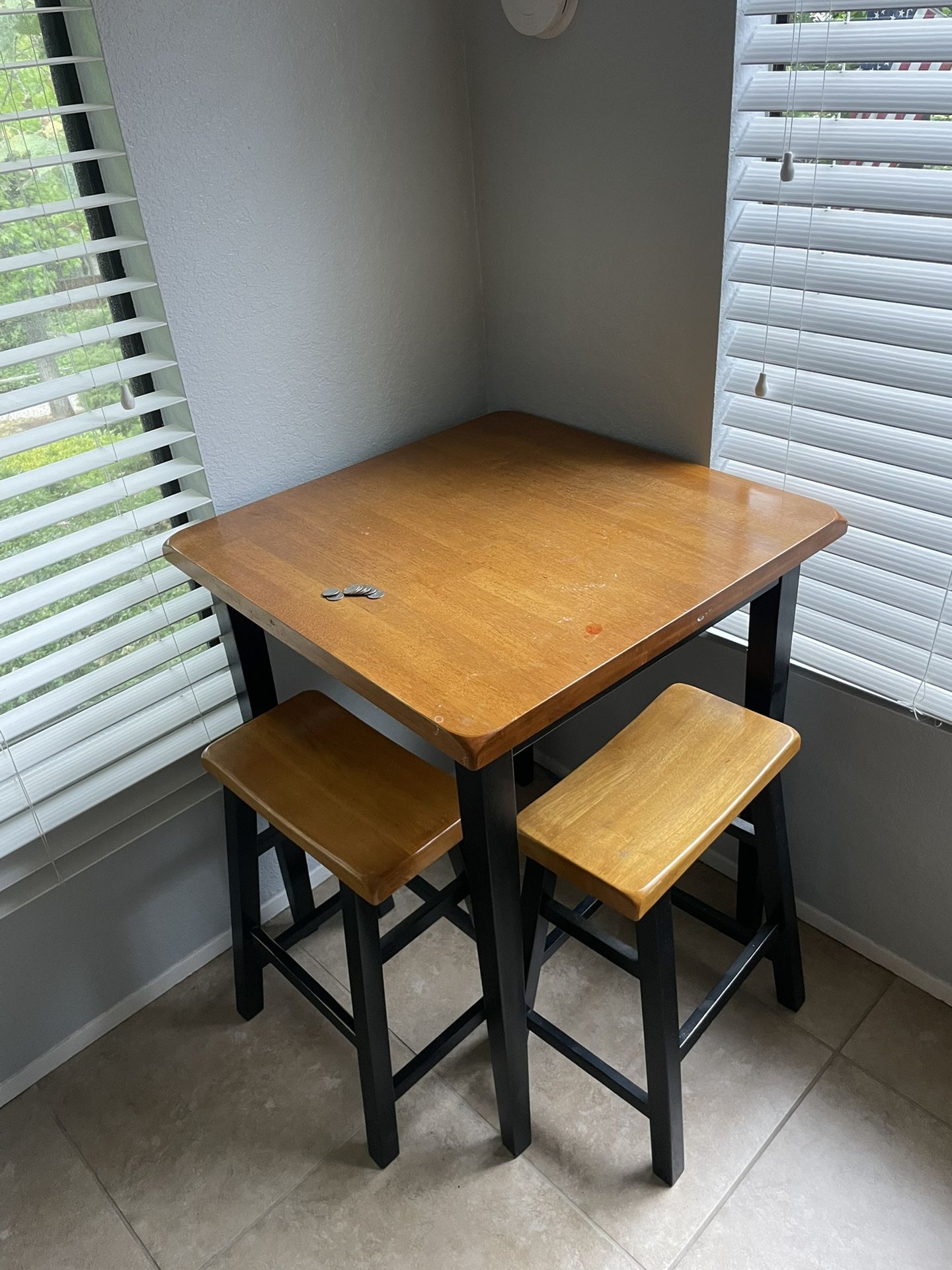 Small Table With Two Stools