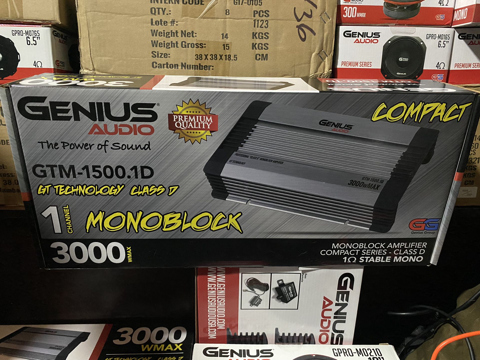 New Genius Audio 3000w Max Power Bass Amplifier  $230 each  