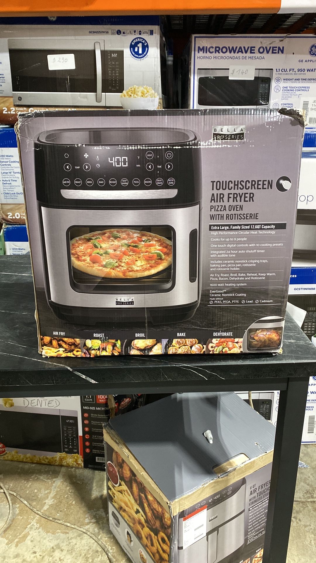 Bella pro series touchscreen air fryer pizza oven 1 pcs (like new) $100