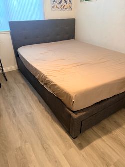 Queen Bed Frame with Mattress
