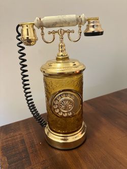 Vintage Style Rotary Dial Telephone Decanter Music Box