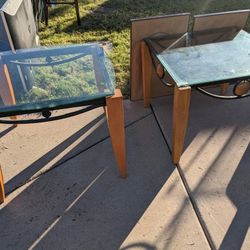 20"X20" Glass Top End Tables