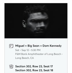 Miguel + Big Sean + Dom Kennedy Concert Tickets