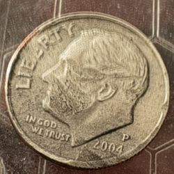 2004 P Mint Leather Face Dime Error W/ Reverse Laminate Error 