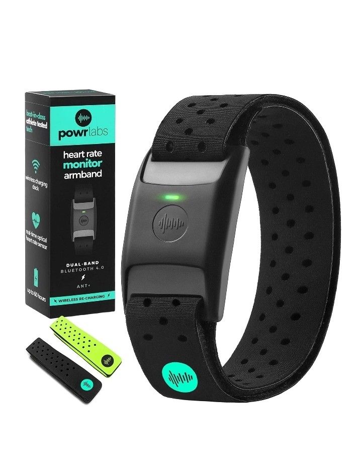 Powr Labs Bluetooth Heart Rate Monitor Armband - ANT Heart Rate Monitor, Armband Heart Rate Monitor For Wrist Bluetooth Wrist Heart Rate Monitor Works