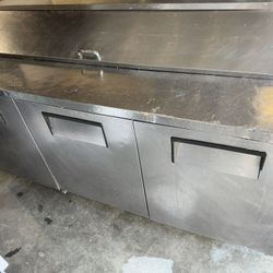 True 3 Door Commercial Prep Cooler 