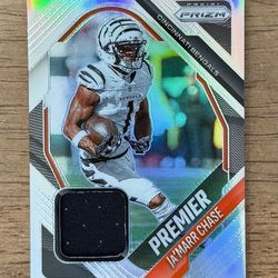 2025 Prizm Jamarr Chase Premier Jerseys Silver Prizm #PJY-JCH Bengals