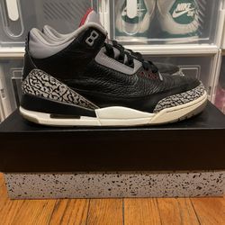 RESTORED: 2011 Black Cement Jordan Retro 3- Size 8.5