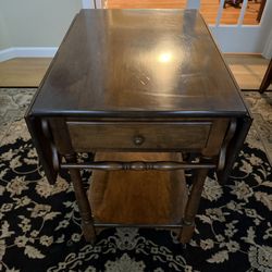 VINTAGE  SOLID MAPLE TEA CART TABLE