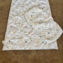 HTF Land of Nod Nightfall Comforter & Changing Pad Cover
