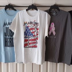 MIAMI MARLINS JOSE'S HEROS LIMITED EDITION 2016 TEE SHIRTS SIZE LARGE OR XL  - ALL ARE NEW FROM MARLINS PARK