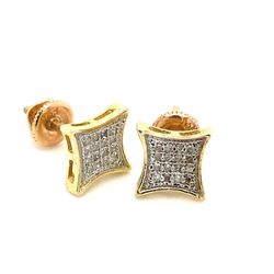 10k Gold Diamond Cluster Earring  Kite Style .10ctw 135510 11