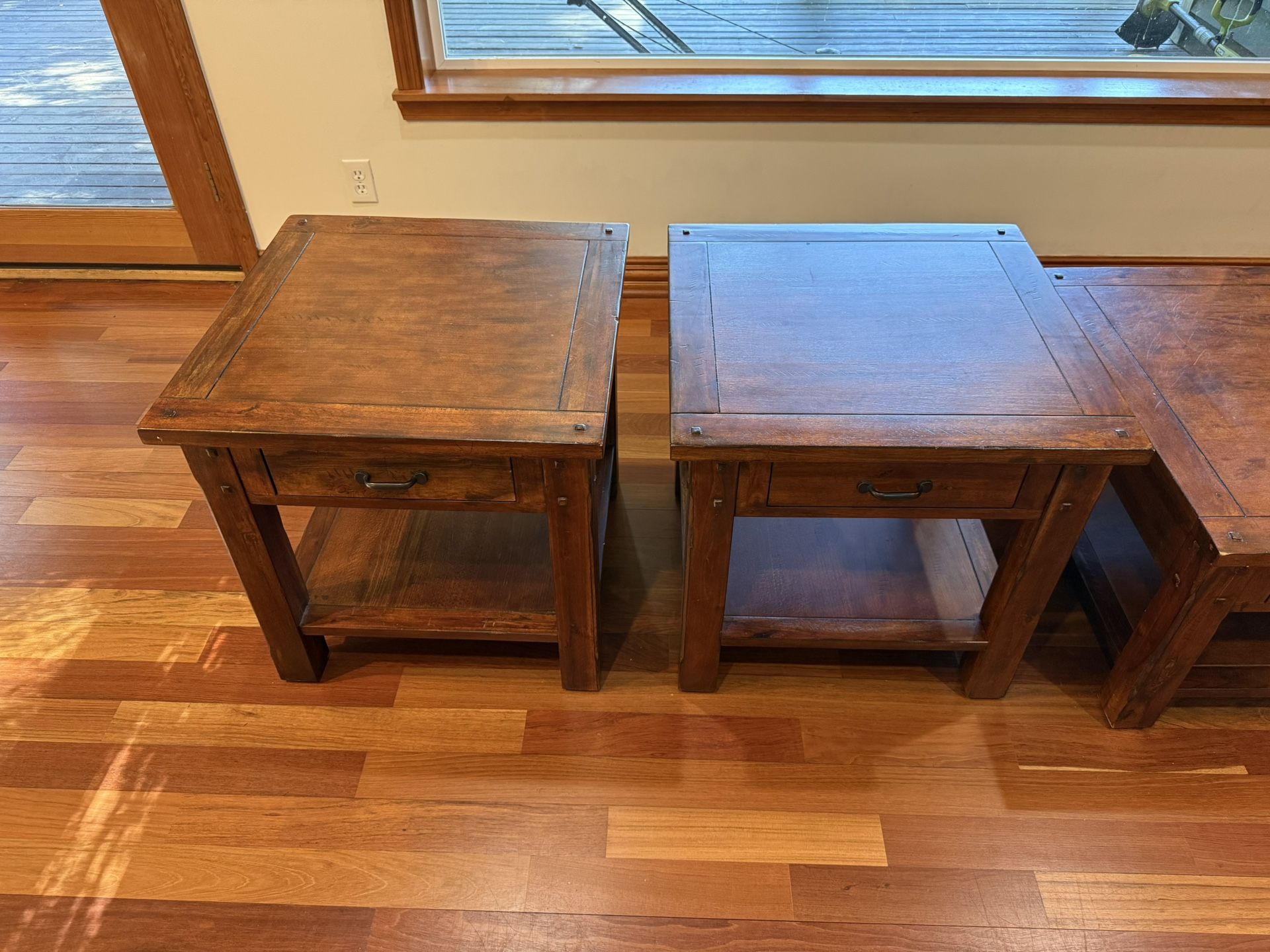 Wooden Coffee Table and End Tables - From World Market
