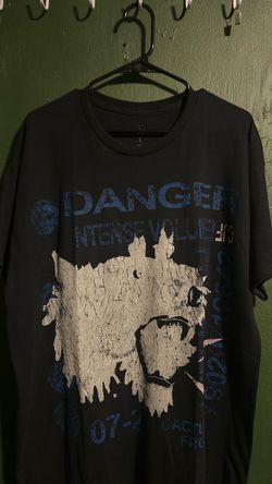 Black Graphic T-Shirt Danger Print
