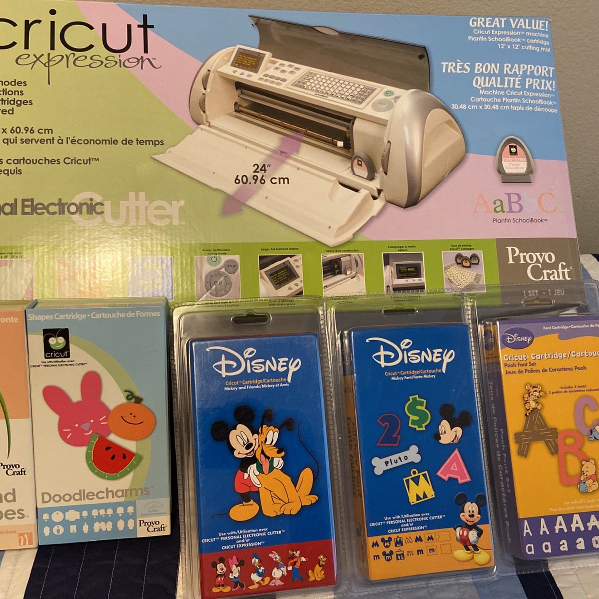 Brand New Cricut Expression w/ New Cartridges, Mats, & Tools